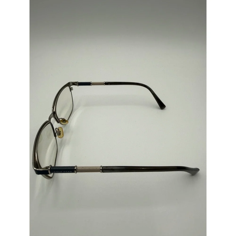 Cole Haan Eyeglasses Women Gunmetal Black Good Rectangular Metal Frame
